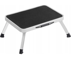 SONGMICS viena pakopa sulankstomas plieno laiptelis, neslystantis, apkrova iki 150 kg, GSL01WT