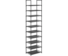 SONGMICS 10 lygių batų lentyna su metaliniu rėmu 28 x 45 x 173 cm LSH010B02