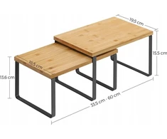 SONGMICS Virtuvės lentynėlė, balta