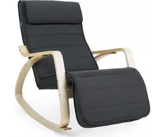 SONGMICS supamasis fotelis su 5 padėčių reguliuojama kojų atrama, iki 150 kg, LYY10G