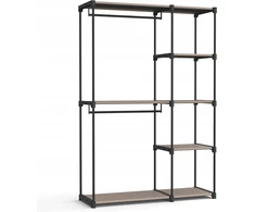 Songmics Atvira drabužių spinta su drabužių lentynomis 43 x 124 x 182 cm Taupe