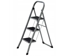 SONGMICS sulankstomos plieninės 3 pakopų kopėčios su rankena, 150 kg, GSL003GY01