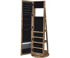 SONGMICS besisukanti papuošalų spintelė su veidrodžiu, rakinama, 160 cm, JJC062K01