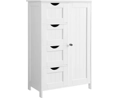 Songmics VASAGLE vonios kambario spintelė 55 × 82 × 30 cm su 4 stalčiais, LHC41W