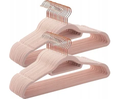 SONGMICS aksominės neslystančios drabužių pakabos, 50 vnt., 45 x 23.5 cm, B07SYP4SZZ