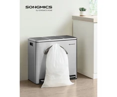 Songmics 15-20 litrų talpos šiukšliadėžių įdėklai su virvele 3 x 40 vnt.