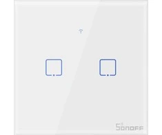 Išmanusis jungiklis WiFi + RF 433 Sonoff T1 EU TX - 2 kanalai
