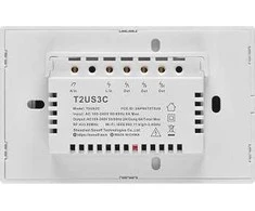 Šakotuvas Sonoff T2US3C - 3-Gan Wi-Fi Smart Wall Switch US - Baltas
