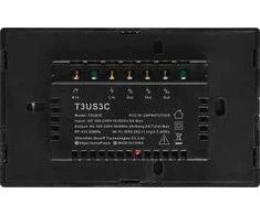 Šakotuvas Sonoff T3US3C - 3-Gang Wi- Fi Smart Wall perjungiklis US - Juoda