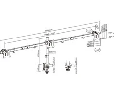 Sony „InLine®“ stalo laikiklis 3 LCD/LED ekranams, kurių įstrižainė iki 81 cm (32 colio), maks. 7kg