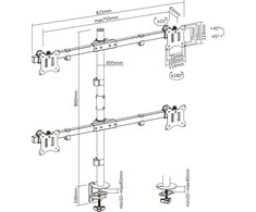 Sony „InLine®“ stalo laikiklis 4 LCD/LED ekranams, kurių įstrižainė iki 81 cm (32 colio), maks. 9kg