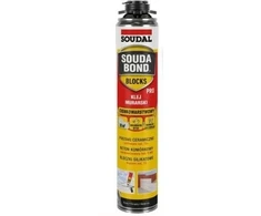 Soudal Plonasluoksniai mūro klijai blokeliams su pistoletu 750ML