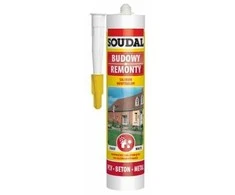 Soudal Neutralus kietėjantis statybinis silikonas 310 ml, baltas