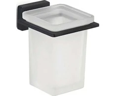 Sieninė dantų šepetėlių stiklinė GEDY ATENA 441014, juoda