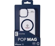 Dėklas Cellular Line Cellularline Pop Mag do iPhone 15 (tamsiai mėlyna)