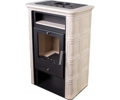 Fireplace NORDFLAM VERA CAPPUCCINO su plytelėmis. 6 kW