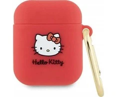 Hello Kitty HKAP23DKHSF AirPods Pro 2 (2022/2023) Dėklas Fuchsia Silicone 3D Kitty Head