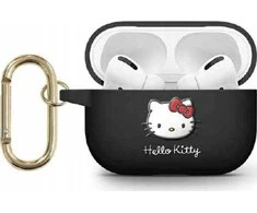 Hello Kitty HKAP23DKHSK AirPods Pro 2 (2022/2023) Dėklas juodos spalvos Silicone 3D Kitty Head