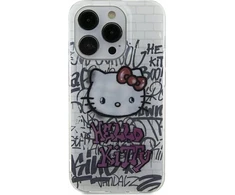 Hello Kitty HKHCN61HDGPHT Apple iPhone 11 / Xr 6.1" baltos spalvos harddėklas IML Kitty On Bricks Graffiti