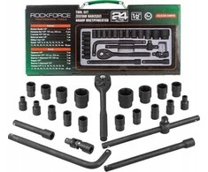 Rockforce Wmc ROCKFORCE SMŪGINIŲ GALVUČIŲ RINKINYS 24 vnt. 1/2″ 6-KAMPĖS (8-32 mm)