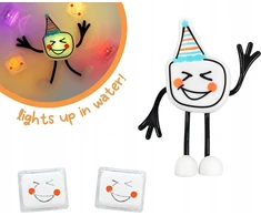 Soxo Glo Pals, Party Pal vonios figūrėlė - rinkinys su dviem sensoriniais kubeliais, švytinčiais vandenyje