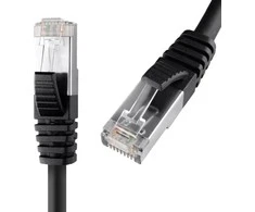 Spacetronik Kabelis RJ45 CAT8 S/FTP AWG26 CU LSZH juoda 1.5m