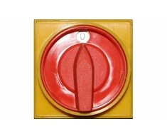 Spamel 25A kumštelinis jungiklis su užrakinamu geltonai raudonu priekiu ir savaiminio grįžimo rankenėle SK25C-5.4332\P08