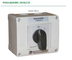 Spamel 40A 3 polių kumštelio jungiklis OB13 korpuse – SK40-2.8211OB13