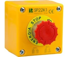 Spamel Apsauginė dėžutė su 1R IP65 sukamąja geltona 1x M20 angina (SP22K15-1)