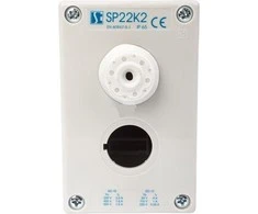 Spamel 2 skylių dėklas 22mm pilkas (SP22K2)