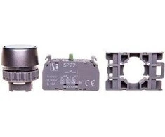 Spamel Valdymo mygtukas 22mm geltonas su grįžimu 1Z (SP22- KG- 10)