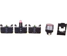 Spamel Valdymo mygtukas 22mm raudonas 2Z su apšvietimu (ST22- KLC- 20- 230- LED\ AC)