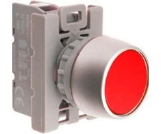 Spamel Valdymo mygtukas 22mm raudonas su grįžimu 1Z (SP22- KC-10)