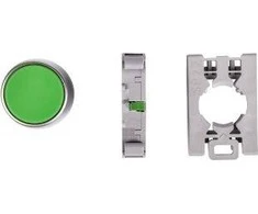 Spamel 22mm žalias valdymo mygtukas su grįžtamasis 1Z (SP22-KZ-10)
