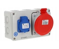 Spamel Paskirstymo skydas 5x32A 3x16A INA=32A IP54 SB-001705-S0020-54
