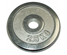 Spartan Apkrovos disko danga Chromuota, skirta štangoms ir treniruokliams KUBISPORT 2,5kg 25 mm