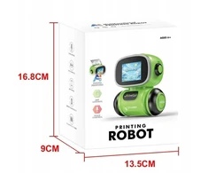 spausdintuvas nuotraukoms Xrec Robot Ai spausdintuvas termiczna zdjęcia vaikams głos Pl WIFI telefon + 3x papier / P11 / žalia (SB12278)