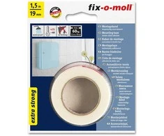 Dvipusė lipnioji juosta Fix-O-Moll, 1,5 m x 19 mm