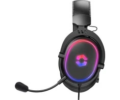 „Speedlink CONUX RGB“ stereo žaidimų ausinės, juodos, skirtos PC / PS5 / PS4 / XBOX Series X / S / Switch / OLED / Lite.