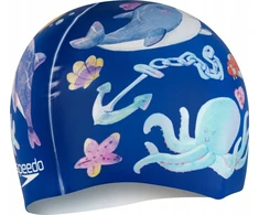 Speedo Vaikiška silikoninė kepurė su skaitmeniniu spaudiniu JU