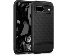 Dėklas Spigen Kazeologijos paralaksas, matinis juodas - „Google Pixel 8a“