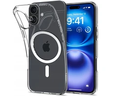 Spigen Liquid Crystal MagSafe dėklas skirtas iPhone 17 – skaidrus ir baltos spalvos