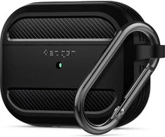 „Spigen Rugged Armor“ apsauginis dėklas, skirtas „AirPods Pro“, juodas