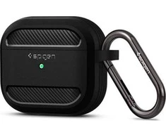 Dėklas Spigen Rugged Armor, juodos spalvos – AirPods 3