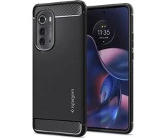 Dėklas Spigen Rugged Armor, juodas - Motorola Edge 2022