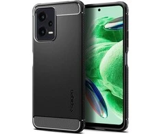 Dėklas Spigen Rugged Armor, juodas - Xiaomi Redmi Note 12 5G/ POCO X5 5G