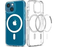 Spigen Ultra Hybrid (MagFit) dėklas skirtas Apple iPhone 13, spalva - Balta