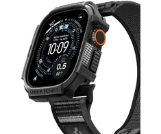 SPIGEN ATHLEX AIR + RUGGED ARMOR APPLE WATCH ULTRA 1 / 2 / 3 / 4 (49 MM) aktyvus juodas/pilkas