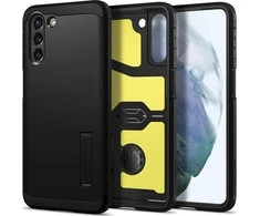 Dėklas „Spigen Tough Armor“, juodas – „Galaxy S21“