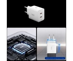 Įkroviklis Spigen Essential 47W Wall Charger EE472EU, baltas